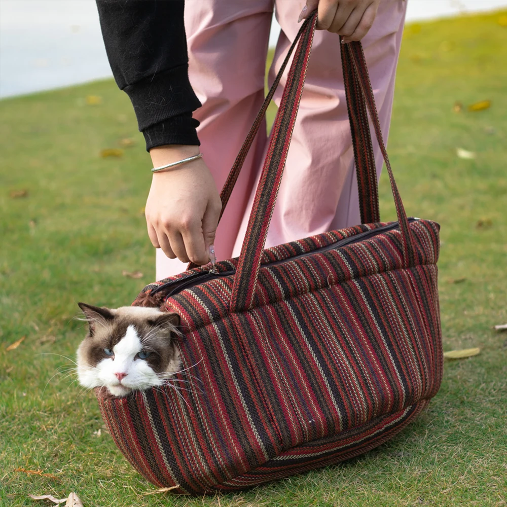 Sac de Transport Chat - CosyChat™ - Rayé