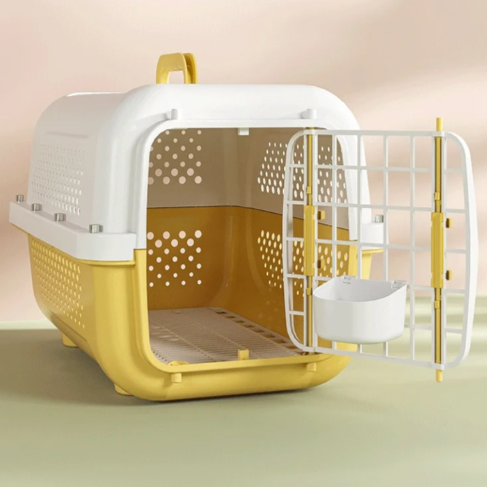 Panier Transport Chat - PetFlightCase™ - Jaune